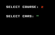 Auto Racing for Intellivision - Select the race track and your car.