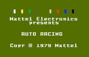 Auto Racing for Intellivision - Title screen.