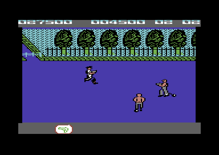 Jail Break Commodore 64 Screenshot: Start of stage two.