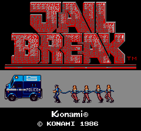 Jail Break Arcade Screenshot: Title screen.