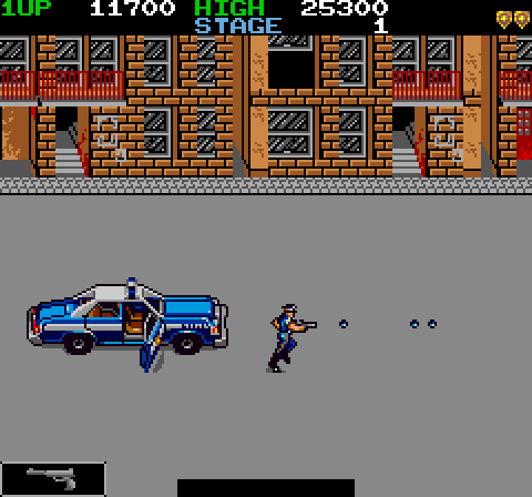 Jail Break Arcade Screenshot: Game attract mode.