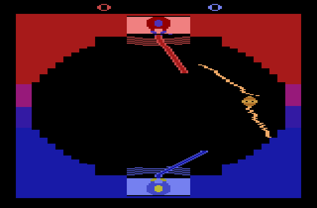 Star Wars: Jedi Arena Atari 2600 Screenshot: An all out attack...