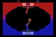 Star Wars: Jedi Arena for Atari 2600 - Blue player defends from an attack...