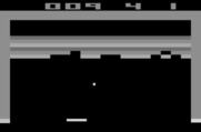 Breakout for Atari 2600 - Some bricks destroyed...