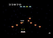 Galaga for Atari 7800 - Shooting attackers before the can reach formation...
