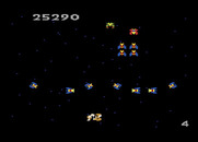 Galaga for Atari 7800 - Crash! I've been hit...