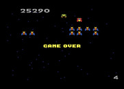 Galaga for Atari 7800 - Game over.