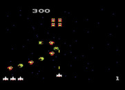 Galaga for Atari 7800 - Game start.