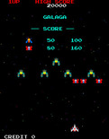 Galaga for Arcade - Game title and demo.