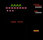 Galaga for NES / Famicom - Game over.