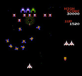 Galaga for NES / Famicom - The invaders begin to take formation...