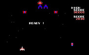 Galaga for Fujitsu FM-7 - A fighter was captured...