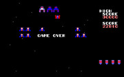 Galaga for Fujitsu FM-7 - Game over.