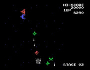 Galaga for Sega SG-1000 - I've been hit!