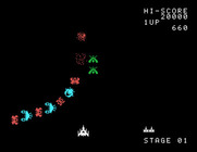 Galaga for Sord M5 - Game start.