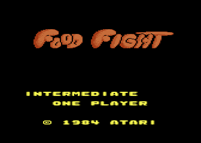Food Fight Atari 7800 Screenshot: Title screen.