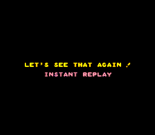 Food Fight Arcade Screenshot: It's instant replay time!