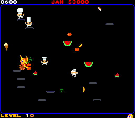 Food Fight Arcade Screenshot: I've been caught!