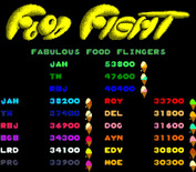 Food Fight for Arcade - Attract mode; high scores.
