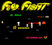 Food Fight for Arcade - Attract mode explains how to play the game.