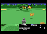 Ninja Golf for Atari 7800 - Each hole ends with a giant dragon guarding the green.