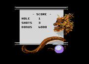 Ninja Golf for Atari 7800 - My score for the first hole...