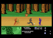 Ninja Golf for Atari 7800 - Running through the woods..
