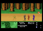 Ninja Golf for Atari 7800 - Tan ninjas can be tough to see in the woods...