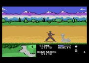 Ninja Golf for Atari 7800 - Giant snakes are in the sand!
