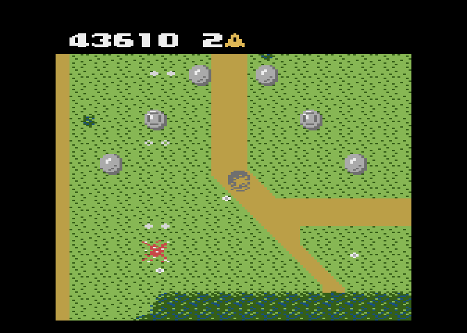 Xevious Atari 7800 Screenshot: I'm hit!