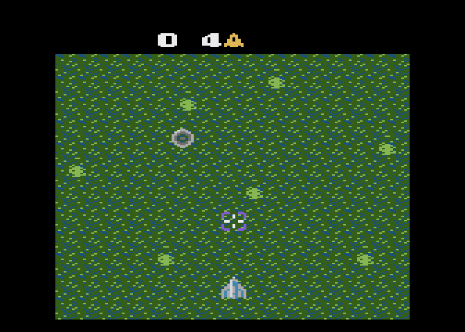Xevious Atari 7800 Screenshot: Game start.