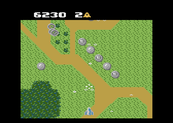 Xevious Atari 7800 Screenshot: Numerous opponents attack at once...be careful!