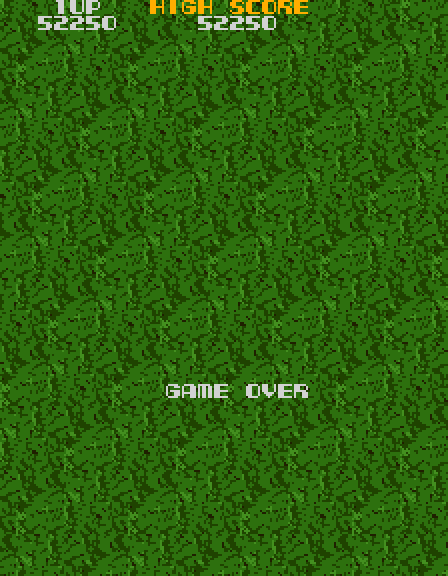 Xevious Arcade Screenshot: Game over.