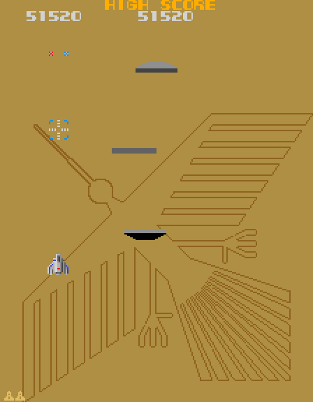 Xevious Arcade Screenshot: More barriers approach...