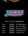 Xevious for Arcade - High scores.