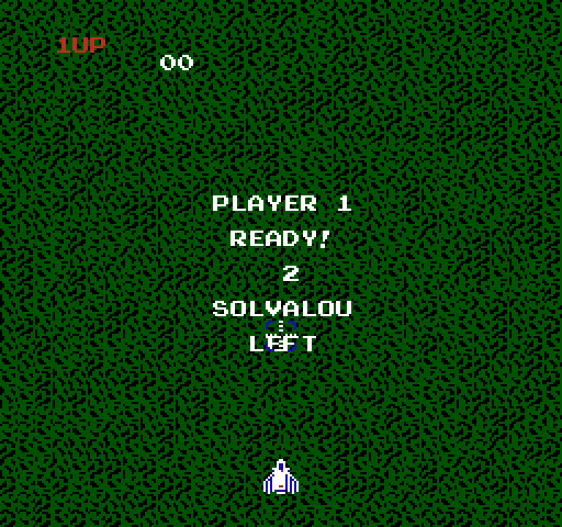 Xevious NES / Famicom Screenshot: Game start.