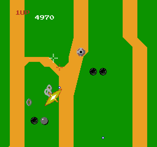 Xevious NES / Famicom Screenshot: I've been hit!