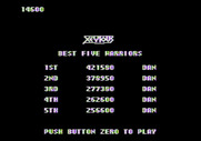Xevious for Apple II - High scores.