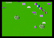 Xevious for Apple II - Some of these incoming obstacles can't be destroyed....