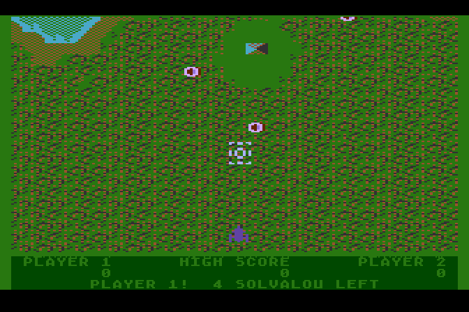 Xevious Atari 5200 Screenshot: Game start.