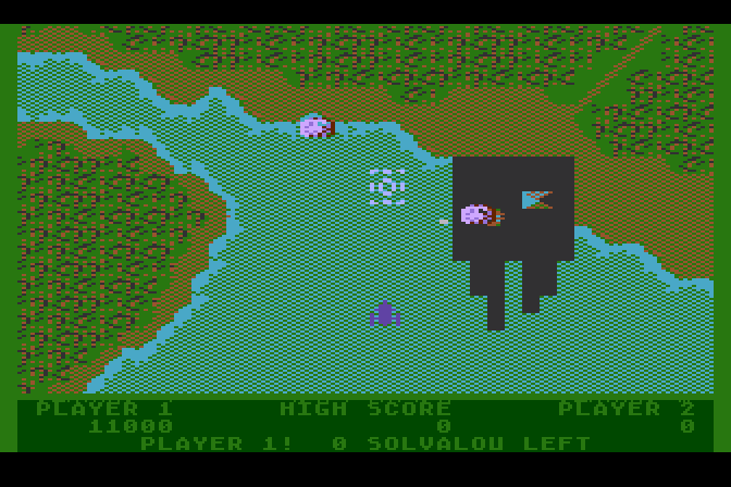 Xevious Atari 5200 Screenshot: Enemy attack patterns continue to change...