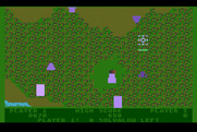 Xevious for Atari 5200 - Rotating plates appear...they are indestructible.