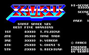 Xevious for Sharp X1 - High scores screen.