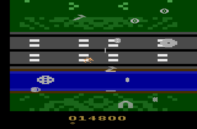 Xevious Atari 2600 Screenshot: Attacks from all angles...