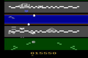 Xevious for Atari 2600 - Sneaking by on the left side of the screen...