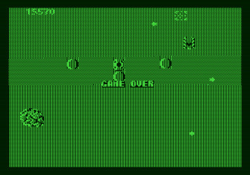 Xevious for Apple II - Game over.