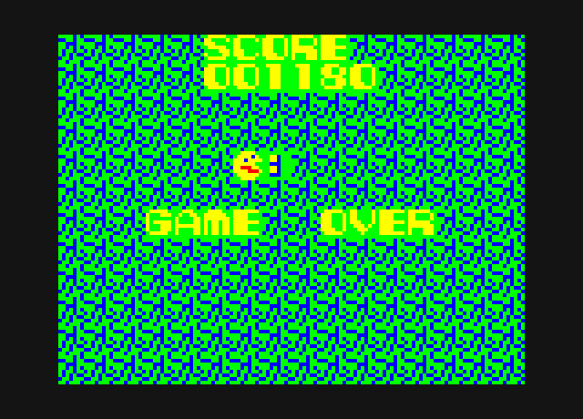 Xevious PC-6000 Series Screenshot: Game over.
