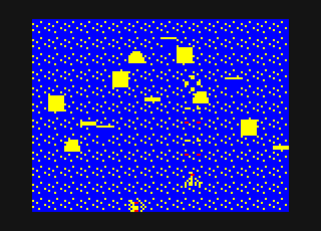 Xevious PC-6000 Series Screenshot: A never ending barage of barriers!