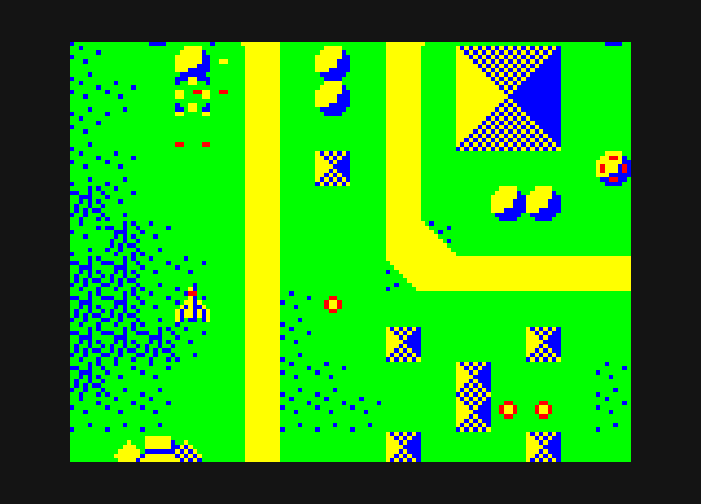 Xevious PC-6000 Series Screenshot: Dodging attacks...