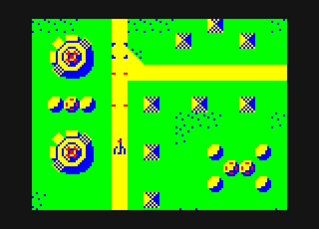 Xevious PC-6000 Series Screenshot: Some enemies destroyed, but more will appear shortly...